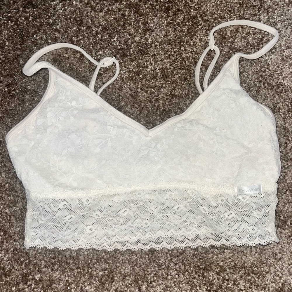 Calvin Klein cream lace bralette